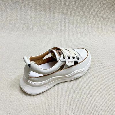 Flat Hollow Women Leather Sandals Breathable Casual Shoes And Lace Up