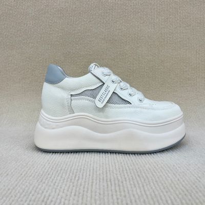 Women high top sneakers with breathable upper and lace up
