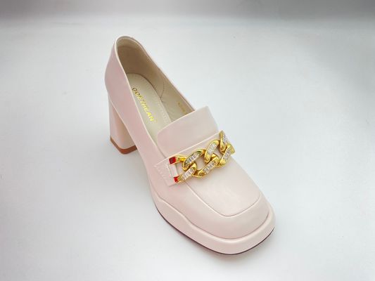 Phụ nữ cao gót trắng với chân dày và dễ dàng để tháo ra mùa hè cho phụ nữ